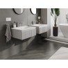 Mexen Rivel armadietto da bagno 60 cm con lavabo Vela, 1 cassetto, scanalato, grigio opaco/bianco opaco