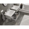 Mexen Rivel armario de baño de 60 cm con lavabo Vela, 1 cajón, acanalado, gris mate/blanco mate - 91A20-06023-1-BF62-W23M01