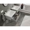 Mexen Rivel badkamerkast 60 cm met wastafel Vela, 1 lade, gegroefd, grijs mat/wit mat - 91A20-06023-1-BF62-W23M01