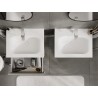 Mexen Rivel armadietto da bagno 60 cm con lavabo Vela, 1 cassetto, scanalato, grigio opaco/bianco opaco