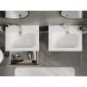 Mexen Rivel armario de baño de 60 cm con lavabo Vela, 1 cajón, acanalado, gris mate/blanco mate - 91A20-06023-1-BF62-W23M01