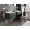 Mexen Rivel armario de baño de 60 cm con lavabo Vela, 1 cajón, ranurado, grafito mate/blanco mate - 91A20-06023-1-BF66-W23M01