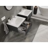 Mexen Rivel badkamerkast 60 cm met wastafel Vela, 1 lade, geribbeld, grafiet mat/wit mat - 91A20-06023-1-BF66-W23M01