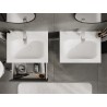 Mexen Rivel badkamerkast 60 cm met wastafel Vela, 1 lade, geribbeld, grafiet mat/wit mat - 91A20-06023-1-BF66-W23M01