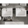 Mexen Rivel mueble de baño 60 cm con lavabo Vela, 1 cajón, acanalado, grafito mate/blanco mate - 91A20-06023-1-BF66-W23M01