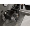 Mexen Rivel kupaonski ormarić 60 cm s umivaonikom Vela, 1 ladica, rebrasta, crna mat - 91A20-06023-1-BF71-W23M71