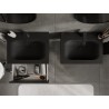 Mexen Rivel bathroom cabinet 60 cm with Vela washbasin, 1 drawer, fluted, black matte - 91A20-06023-1-BF71-W23M71