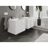 Mexen Rivel mobile da bagno 60 cm con lavabo Otis, 2 cassetti, scanalato, bianco opaco - 91A20-06047-2-BFF01-W18M01