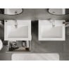 Mexen Rivel mobile da bagno 60 cm con lavabo Otis, 2 cassetti, scanalato, grigio opaco/bianco opaco - 91A20-06047-2-BFF62-W18M01