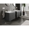 Mexen Rivel vannitoakapp 60 cm valamu Otis, 2 sahtlit, sooneline, grafiithall matt/valge matt - 91A20-06047-2-BFF66-W18M0