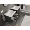 Mexen Rivel bathroom cabinet 60 cm with sink Otis, 2 drawers, fluted, graphite matte/white matte - 91A20-06047-2-BFF66-W18M0