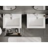 Mexen Rivel mobile bagno 60 cm con lavabo Otis, 2 cassetti, scanalato, grafite opaco/bianco opaco - 91A20-06047-2-BFF66-W18M0