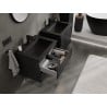 Mexen Rivel szafka łazienkowa 60 cm z umywalką Otis, 2 szuflady, ryflowana , czarna mat - 91A20-06047-2-BFF71-W18M71
