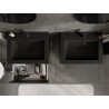Mexen Rivel vannitoakapp 60 cm valamu Otis, 2 sahtlit, soonitud, must matt - 91A20-06047-2-BFF71-W18M71