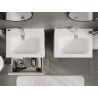 Mexen Rivel ormarić za kupaonicu 60 cm s umivaonikom Vela, 2 ladice, profiliran, bijela mat - 91A20-06047-2-BFF01-W23M01