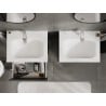 Mexen Rivel bathroom cabinet 60 cm with sink Vela, 2 drawers, grooved, graphite matt/white matt - 91A20-06047-2-BFF66-W23M0