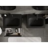 Mexen Rivel 60 cm Bathroom Cabinet with Vela Sink, 2 Drawers, Grooved, Black Matte - 91A20-06047-2-BFF71-W23M71