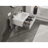 Mexen Rivel szafka łazienkowa 70 cm z umywalką Otis, 1 szuflada, ryflowana , biała mat - 91A20-07023-1-BF01-W18M01