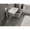 Mexen Rivel bathroom cabinet 70 cm with Otis sink, 1 drawer, fluted, gray matte/white matte - 91A20-07023-1-BF62-W18M01