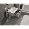 Mexen Rivel szafka łazienkowa 70 cm z umywalką Otis, 1 szuflada, ryflowana , szara mat/biała mat - 91A20-07023-1-BF62-W18M01