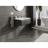 Mexen Rivel mobiletto da bagno 70 cm con lavabo Otis, 1 cassetto, scanalato, grafite opaco/bianco opaco