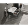 Mexen Rivel badkamerkast 70 cm met wastafel Otis, 1 lade, geribbeld, grafiet mat/wit mat - 91A20-07023-1-BF66-W18M01