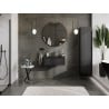 Mexen Rivel mueble de baño 70 cm con lavabo Otis, 1 cajón, ranurado, negro mate - 91A20-07023-1-BF71-W18M71