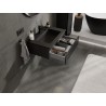Mexen Rivel szafka łazienkowa 70 cm z umywalką Otis, 1 szuflada, ryflowana , czarna mat - 91A20-07023-1-BF71-W18M71