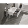 Mexen Rivel gabinete de baño de 70 cm con lavabo Vela, 1 cajón, acanalado, blanco mate - 91A20-07023-1-BF01-W23M01