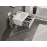 Mexen Rivel szafka łazienkowa 70 cm z umywalką Vela, 1 szuflada, ryflowana , biała mat - 91A20-07023-1-BF01-W23M01