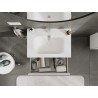 Mexen Rivel 70 cm Bathroom Cabinet with Vela Sink, 1 Drawer, Fluted, White Matte - 91A20-07023-1-BF01-W23M01