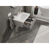 Mexen Rivel badkamerkast 70 cm met wastafel Vela, 1 lade, geribbeld, grijs mat/wit mat - 91A20-07023-1-BF62-W23M01