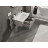 Mexen Rivel szafka łazienkowa 70 cm z umywalką Vela, 1 szuflada, ryflowana , szara mat/biała mat - 91A20-07023-1-BF62-W23M01