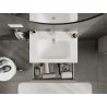 Mexen Rivel badkamerkast 70 cm met wastafel Vela, 1 lade, geribbeld, grijs mat/wit mat - 91A20-07023-1-BF62-W23M01