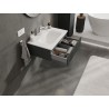 Mexen Rivel szafka łazienkowa 70 cm z umywalką Vela, 1 szuflada, ryflowana , grafit mat/biała mat - 91A20-07023-1-BF66-W23M01