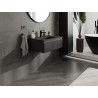 Mexen Rivel armario de baño de 70 cm con lavabo Vela, 1 cajón, estriado, negro mate - 91A20-07023-1-BF71-W23M71