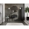 Mexen Rivel armario de baño de 70 cm con lavabo Vela, 1 cajón, estriado, negro mate - 91A20-07023-1-BF71-W23M71