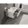 Mexen Rivel szafka łazienkowa 70 cm z umywalką Otis, 2 szuflady, ryflowana , biała mat - 91A20-07047-2-BFF01-W18M01