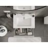 Mexen Rivel meuble de salle de bain 70 cm avec lavabo Otis, 2 tiroirs, rainuré, blanc mat - 91A20-07047-2-BFF01-W18M01