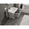 Mexen Rivel szafka łazienkowa 70 cm z umywalką Otis, 2 szuflady, ryflowana , szara mat/biała mat - 91A20-07047-2-BFF62-W18M01