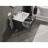 Mexen Rivel mobiletto da bagno 70 cm con lavabo Otis, 2 cassetti, scanalato, grafite opaco/bianco opaco -