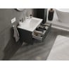 Mexen Rivel szafka łazienkowa 70 cm z umywalką Otis, 2 szuflady, ryflowana , grafit mat/biała mat - 91A20-07047-2-BFF66-W18M0