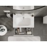 Mexen Rivel mobiletto da bagno 70 cm con lavabo Vela, 2 cassetti, scanalato, bianco opaco - 91A20-07047-2-BFF01-W23M01