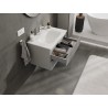 Mexen Rivel mueble de baño de 70 cm con lavabo Vela, 2 cajones, acanalado, gris mate/blanco mate - 91A20-07047-2-BFF62-W23M01