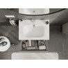 Mexen Rivel meuble de salle de bain 70 cm avec lavabo Vela, 2 tiroirs, rainuré, gris mat/blanc mat - 91A20-07047-2-BFF62-W23M01