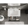 Mexen Rivel armario de baño de 70 cm con lavabo Vela, 2 cajones, ranurado, grafito mate/blanco mate - 91A20-07047-2-BFF66-W23M0