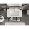 Mexen Rivel badkamerkast 80 cm met wastafel Otis, 1 lade, gegroefd, wit mat - 91A20-08023-1-BF01-W18M01