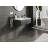 Mexen Rivel armario de baño de 80 cm con lavabo Otis, 1 cajón, estriado, grafito mate/blanco mate - 91A20-08023-1-BF66-W18M01