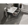 Mexen Rivel szafka łazienkowa 80 cm z umywalką Otis, 1 szuflada, ryflowana , grafit mat/biała mat - 91A20-08023-1-BF66-W18M01