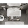 Mexen Rivel mobile bagno 80 cm con lavabo Vela, 1 cassetto, scanalato, grigio opaco/bianco opaco - 91A20-08023-1-BF62-W23M01